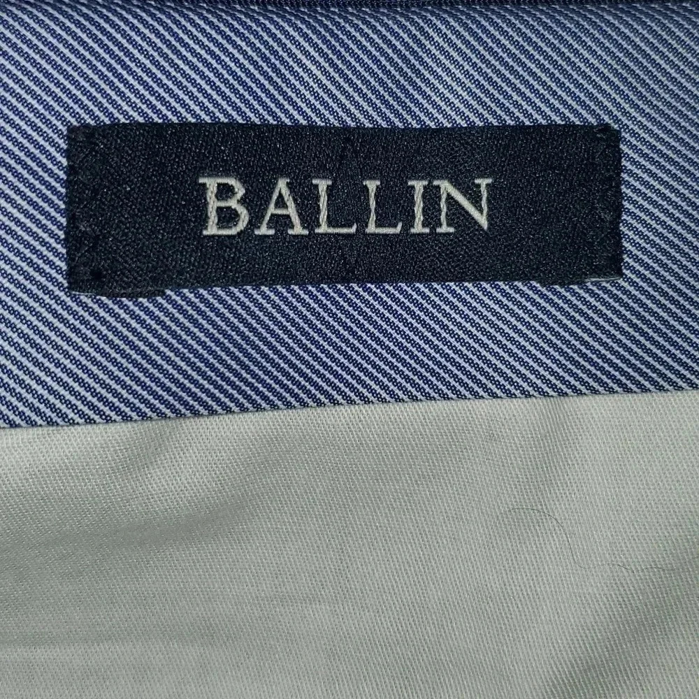 BALLIN CLASSIC Blue/Gray 90% Wool Flat Front Cuffed Dress Pants 38 - Picture 8 of 13